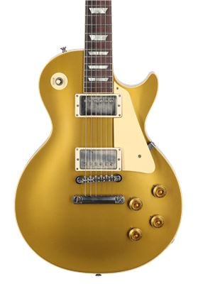 Gibson Custom 1957 Les Paul Goldtop Reissue VOS Double Gold with Case Body View